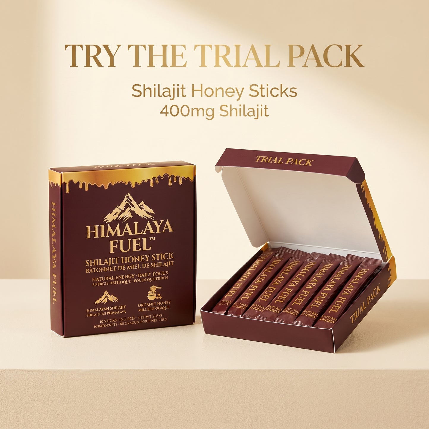 Himalaya Fuel™ Trial Pack 10 Shilajit Honey Sticks